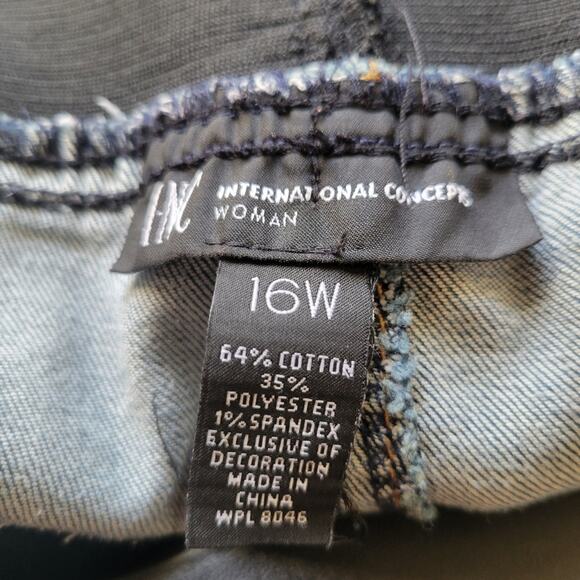 16 W INC International Concepts Tapered Leg Elastic Waist Jeggings - Picture 4 of 4